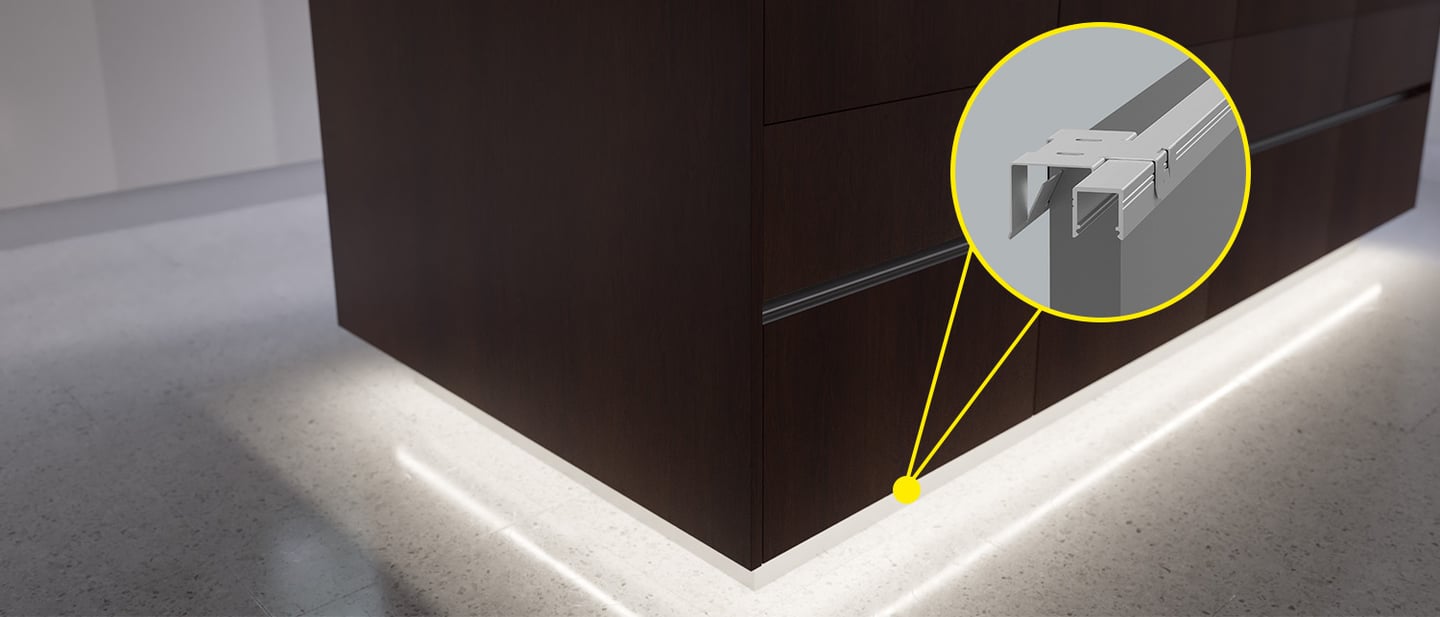 Draufstecken statt Schrauben, Sockelbefestigung war noch nie so einfach.