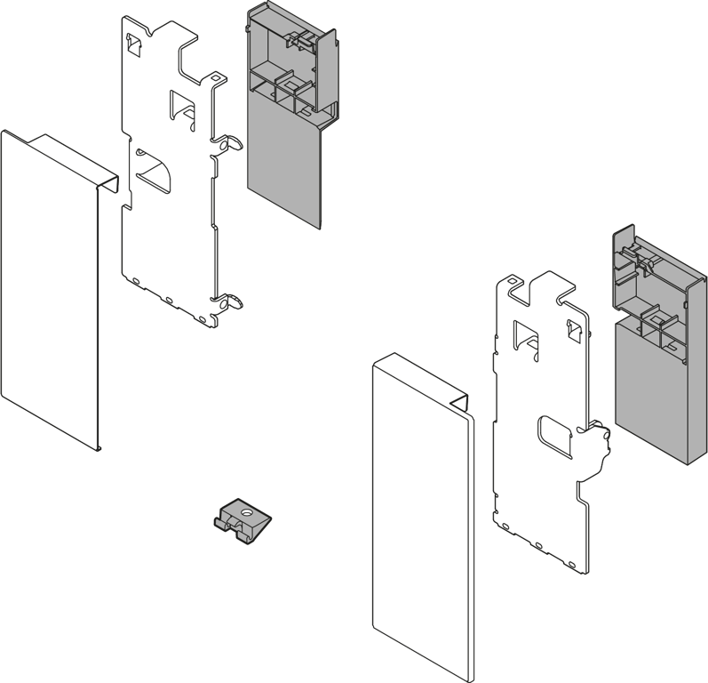 LEGRABOX pure Fronthalter