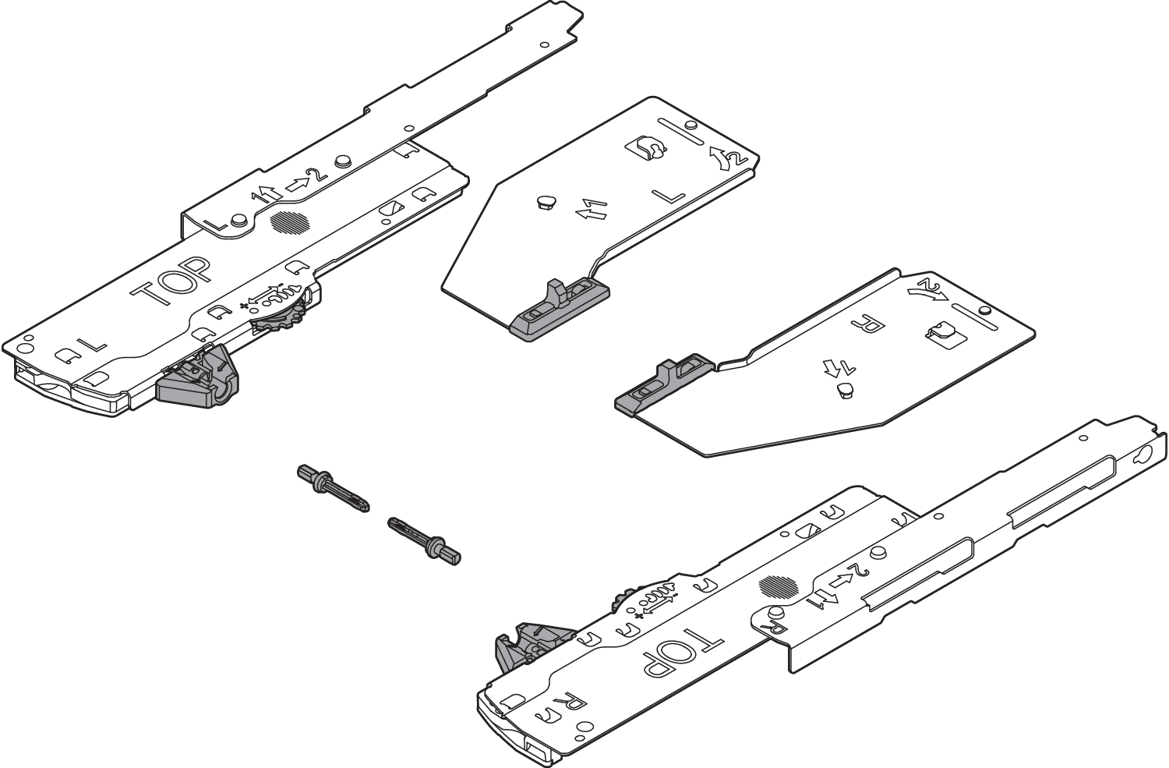 TIP-ON BLUMOTION Mitnehmer-Set
