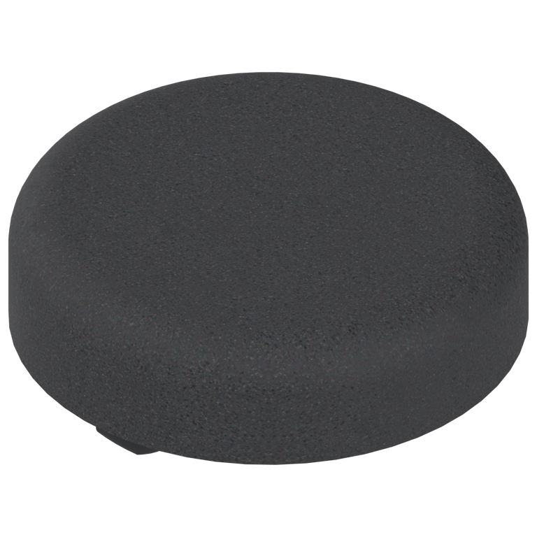Abdeckkappe rund, schwarz