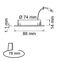 Mesa® Spin CCT Einbauleuchten