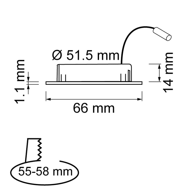 Mesa Spin CCT 58 3W/24V DC