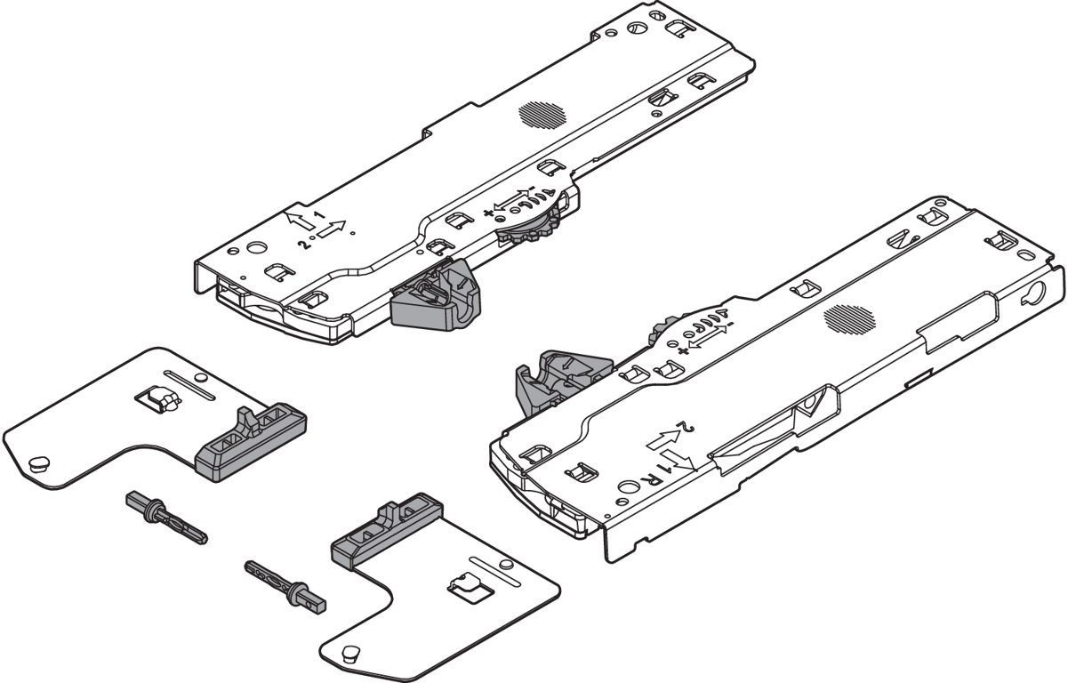 TIP-ON BLUMOTION Mitnehmer-Set