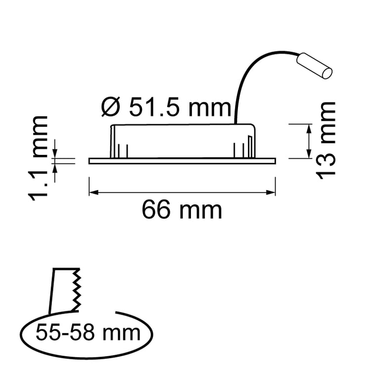 Mesa Spin CCT 58 3W/24V DC