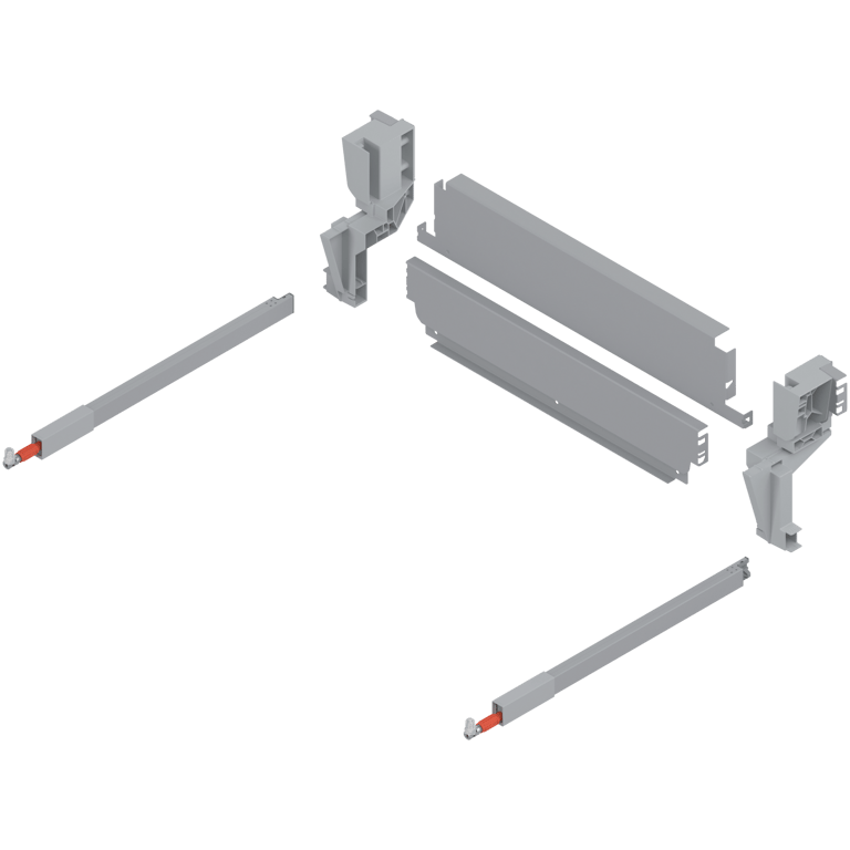 Stahlrückwand Set Müllauszug