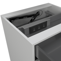 Media -  Schubladeneinsatz UnaW mit Kabelführung über Wing