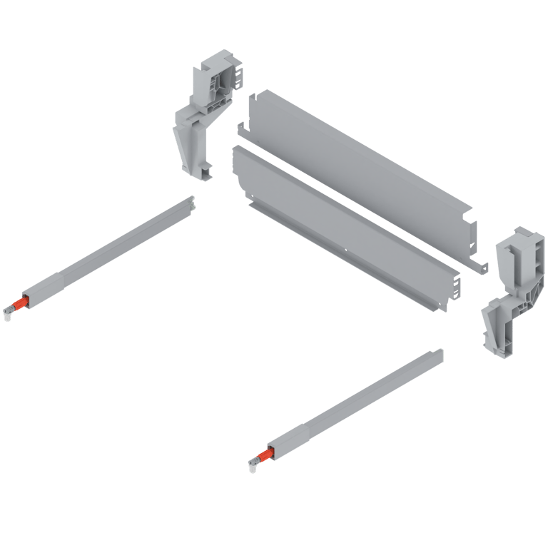 Stahlrückwand Set Müllauszug