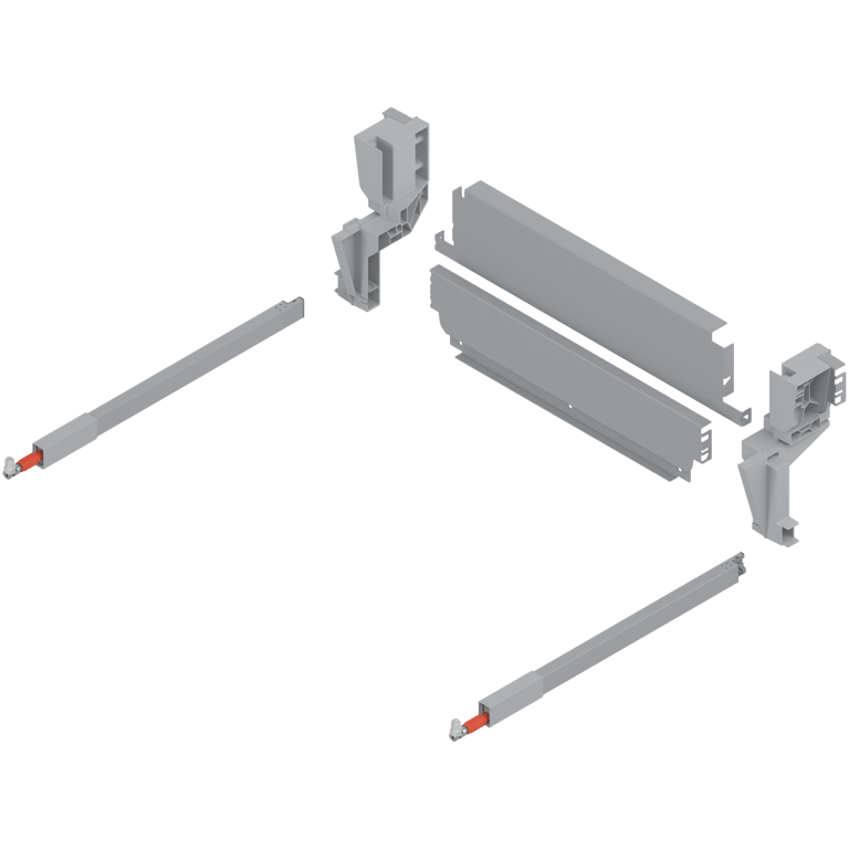 Stahlrückwand Set Müllauszug
