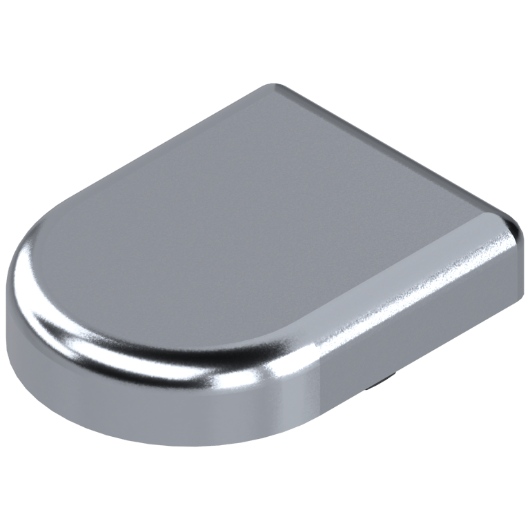 Abdeckkappe halboval, gl'chrom