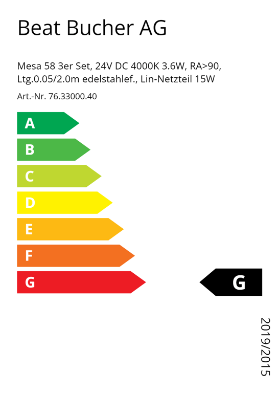 Mesa 58 3er Set, 24V DC 4000K