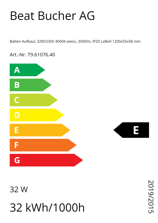 Batten Aufbaul. 32W/230V 4000K