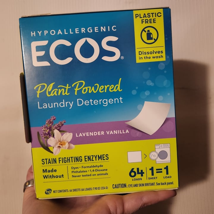Ecos Plastic Free Plant Powered Laundry Detergent Lavender Vanilla