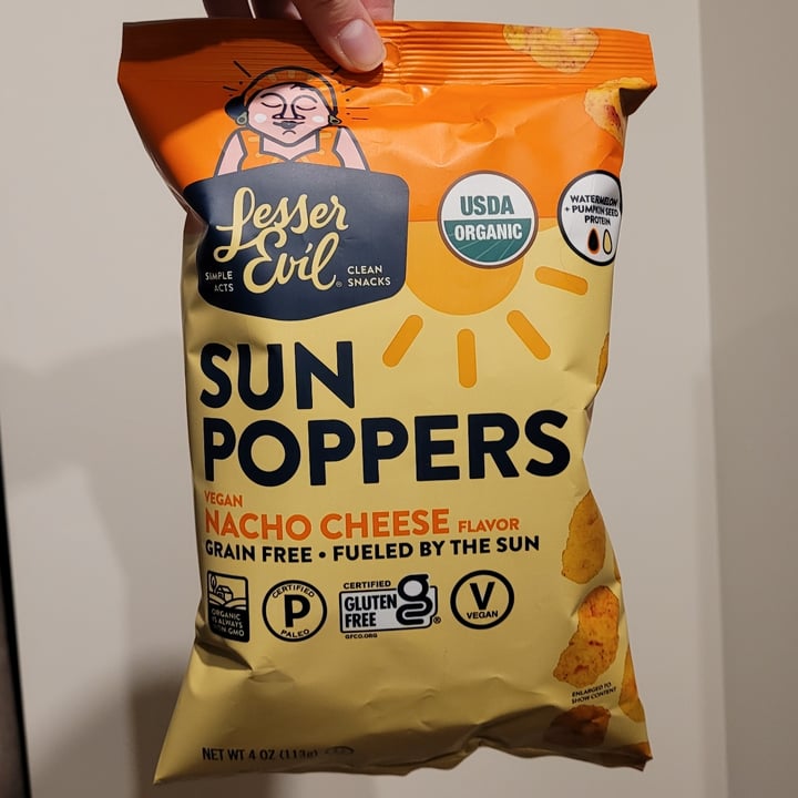 Lesser Evil Sun Poppers Vegan Nacho Cheese Reviews abillion