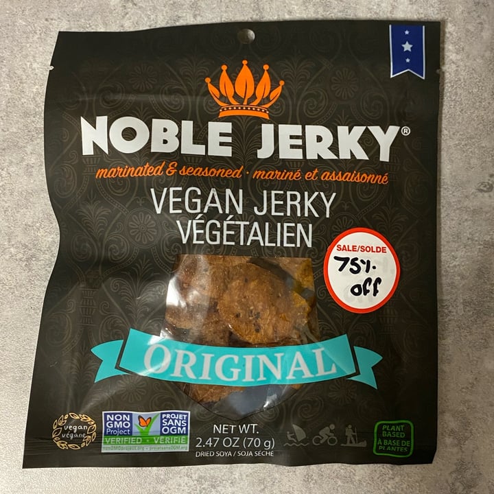 Noble Jerky Vegan Jerky Original Review abillion