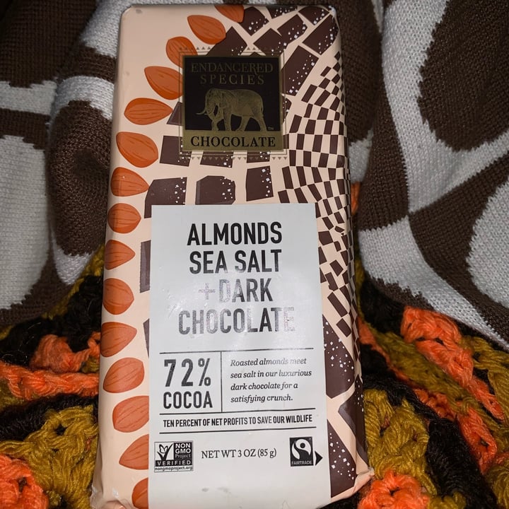 Endangered Species Chocolate Almonds Sea Salt + Dark Chocolate Review