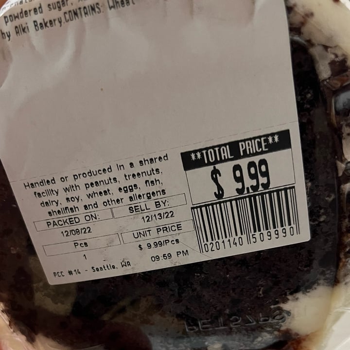 PCC Community Markets alki bakery vegan chocolate layer cake for two
