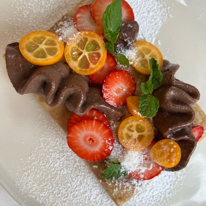 We Café Cape Town, South Africa Pancakes with chocolate cream, fried banana and miso caramel