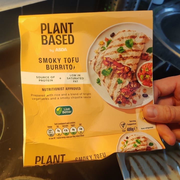 Asda Plant Based Smoky Tofu Burrito Review abillion