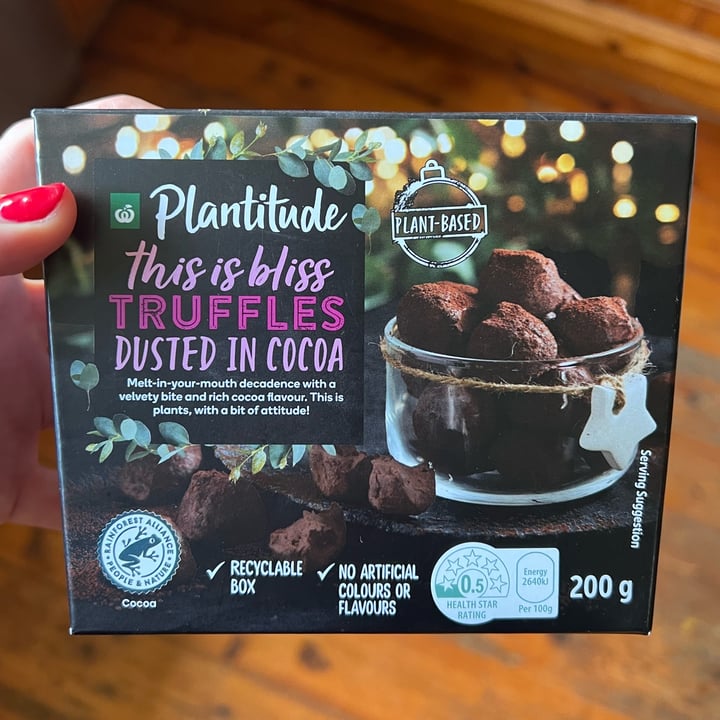 Plantitude This is Bliss Truffles dusted in cocoa Review abillion