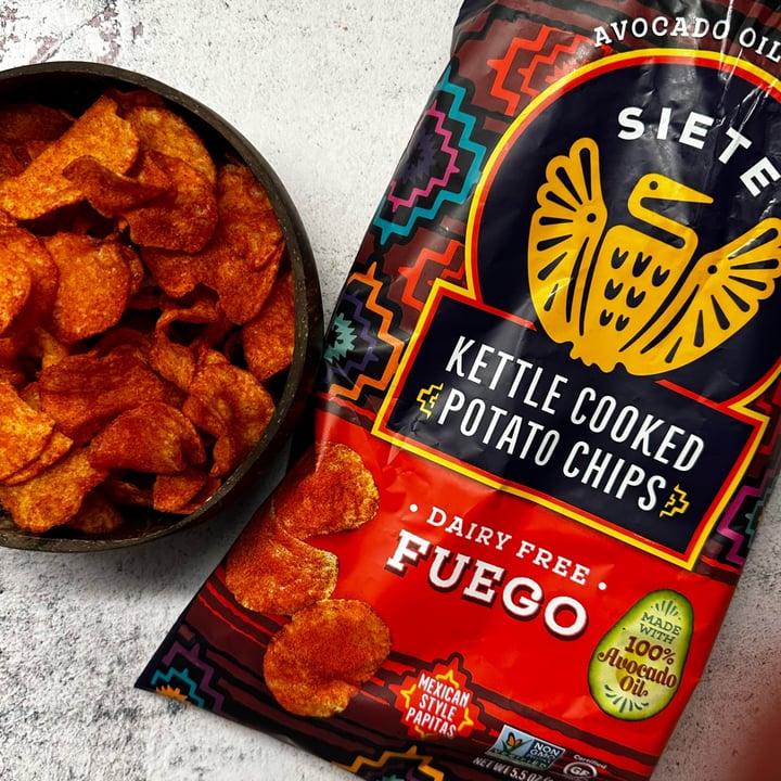 Siete Family Foods Kettle Cooked Potato Chips FUEGO Review abillion