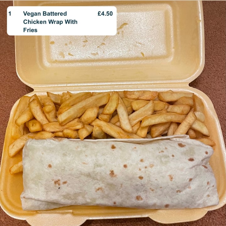Veggie Lounge United Kingdom Vegan Battered Chicken Wrap Review abillion