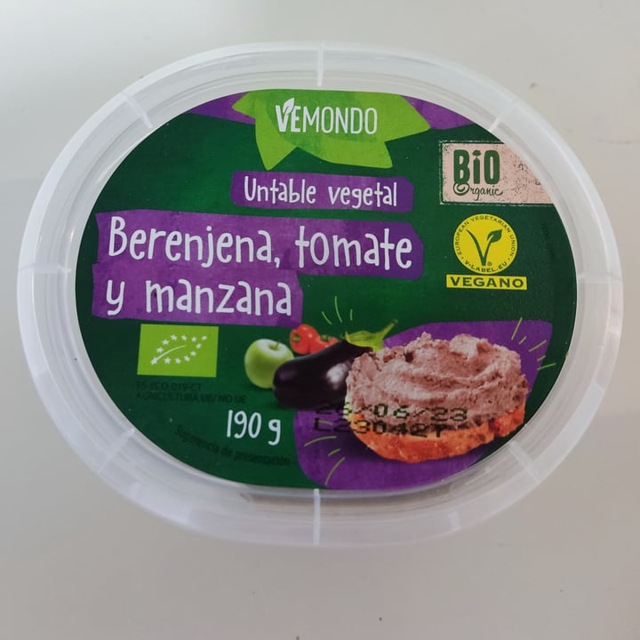 photo of Vemondo Untable vegetal berenjena, tomate y manzana shared by @helenayguido on  19 May 2023 - review