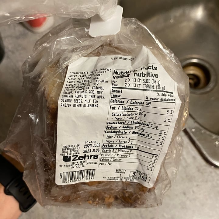 Zehrs Flax Bread Review abillion