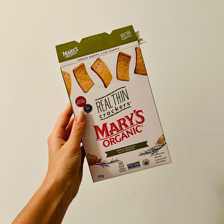 Mary’s organic crackers Real Thin Crackers Garlic Rosemary Reviews