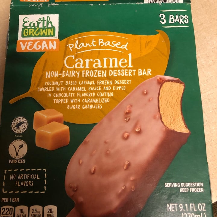 Earth Grown Caramel nondairy frozen dessert bar Review abillion