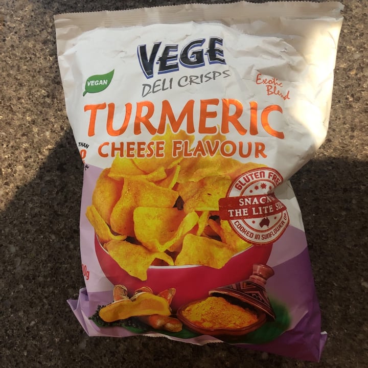 Vege chips Deli Crisps Turmeric Cheese Flavour Review abillion