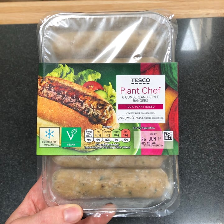 Tesco Plant Chef 6 Cumberland-Style Bangers Review | abillion