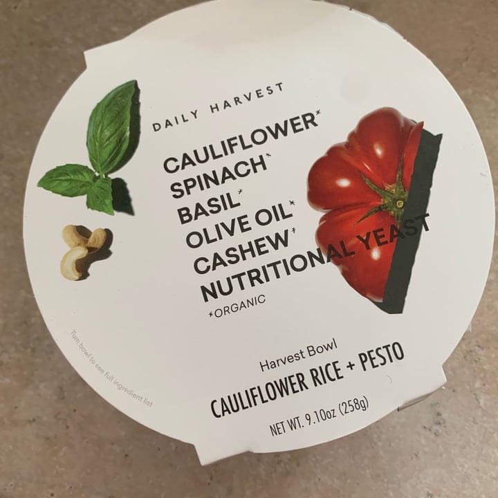 Daily Harvest Cauliflower Rice + Pesto Harvest Bowl Review abillion