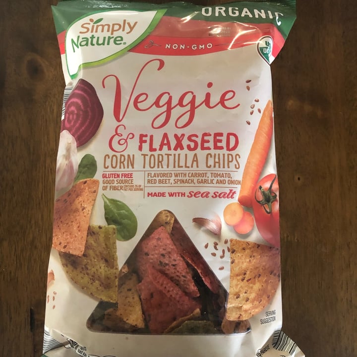 Simply Nature Veggie and flaxseed corn tortilla chips Review abillion