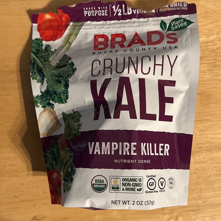 Brad’s Plant Based Crunchy Kale Chips Vampire Killer Review abillion