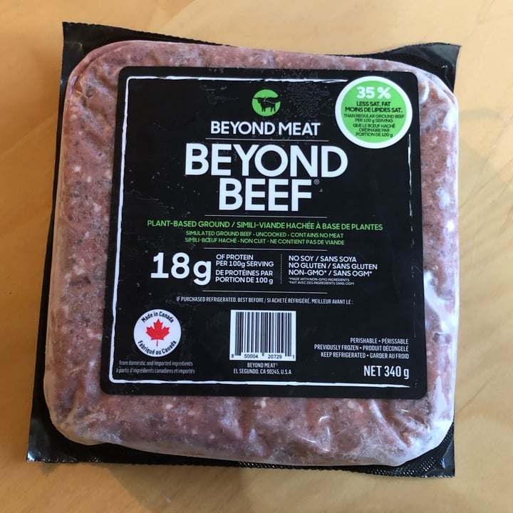 Beyond Meat Beyond Beef Plantbased Ground 18g of protein/serving