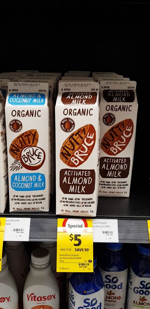 photo of Nutty Bruce Organic unsweetened activated almond milk shared by @dahuq95 on  04 Nov 2019 - review