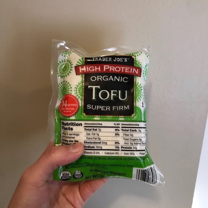 photo of Trader Joe's High Protein Organic Super Firm Tofu shared by @plants on  05 Mar 2022 - review