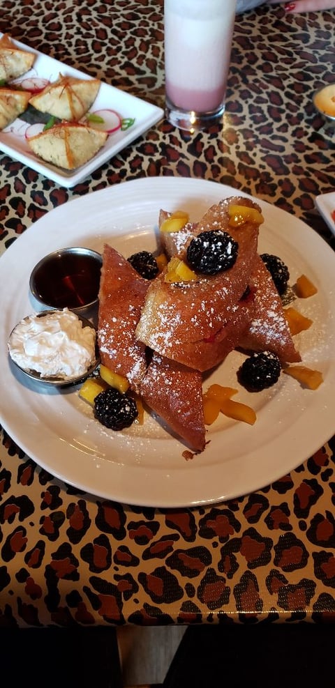 Stuffed tropical French toast