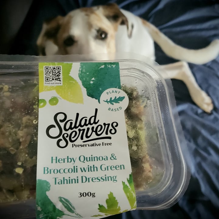 Salad Servers Herby Quinoa And Broccoli With Green Tahini Dressing