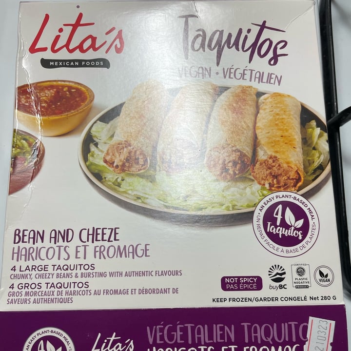 Lita’s Mexican Foods Bean And Cheese Taquitos Reviews abillion