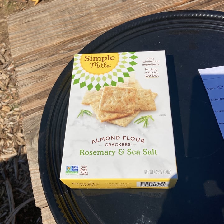 Simple Mills Rosemary & salt almond flour crackers Review abillion