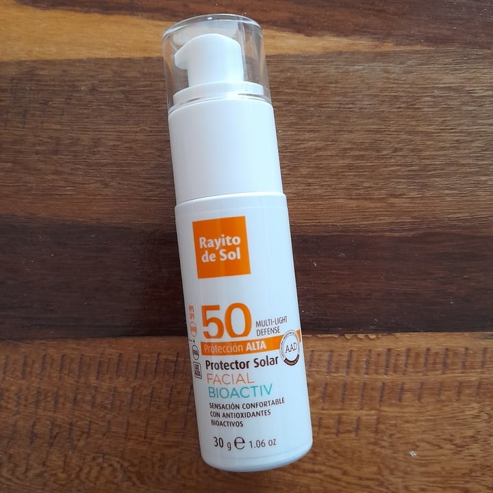 review photo of Rayito de Sol Protector solar facial bioactiv shared by @rocio1 on 03 Mar 2022 - review