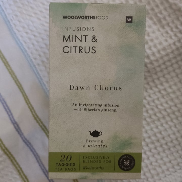 Woolworths infusions mint & citrus tea Review abillion