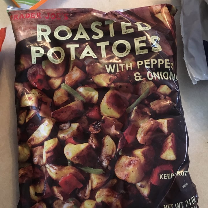 Trader Joe's Roasted potatoes with peppers and onions. Review abillion