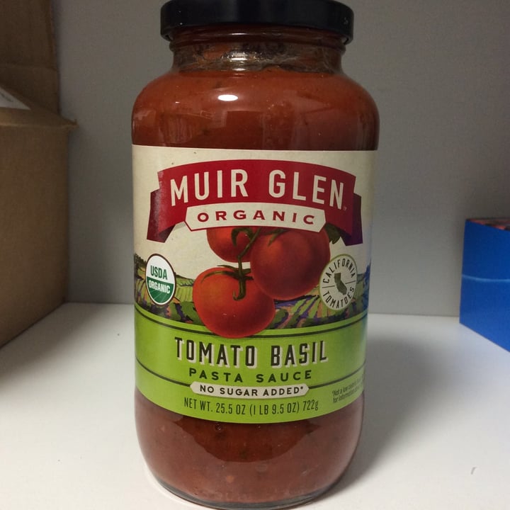 Muir Glen Organic Organic tomato basil pasta sauce no added sugar ...