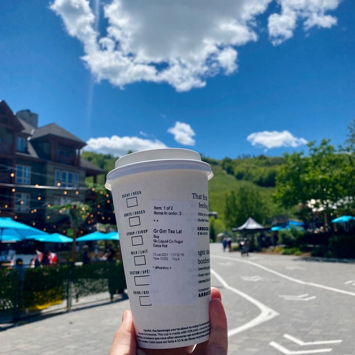 Starbucks The Blue Mountains, Canada Soy Matcha Latte Review abillion