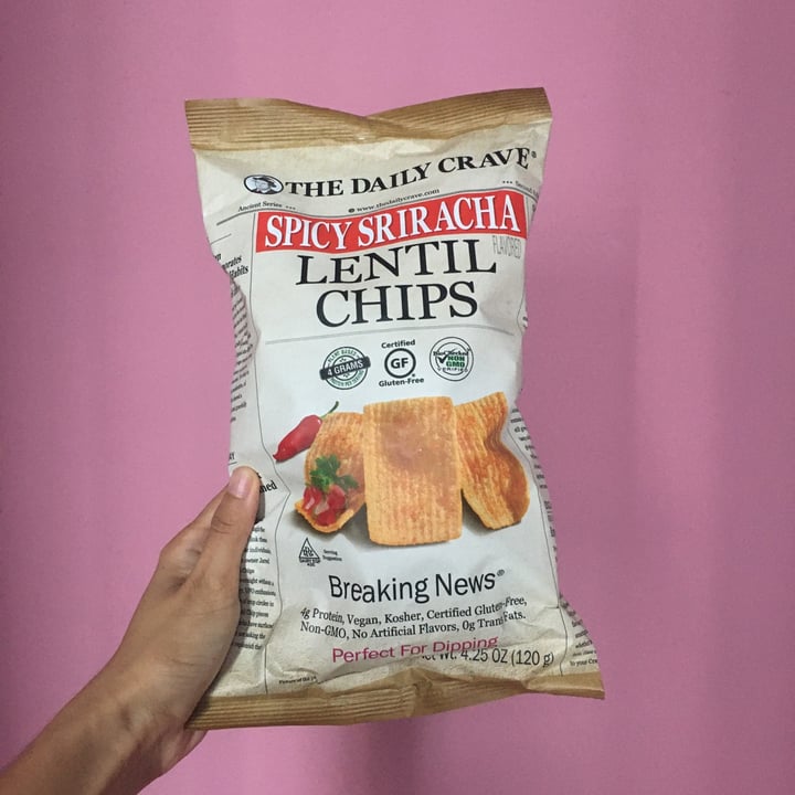 The Daily Crave Spicy Sriracha Lentil Chips Review abillion