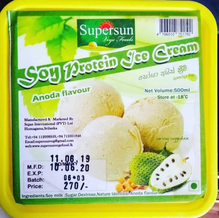 Super sun Soursop soya ice cream Review abillion