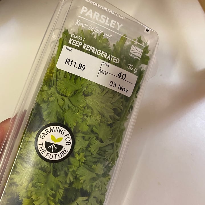 Woolworths Food Fresh parsley Review abillion