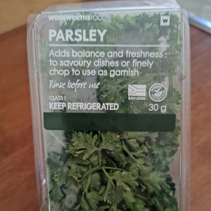 Woolworths Food Fresh parsley Review abillion